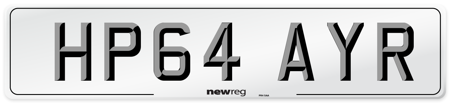 HP64 AYR Number Plate from New Reg